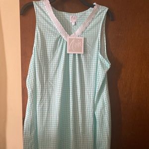 ARIA, Sleepwear, White/Aqua, Size L, NWT